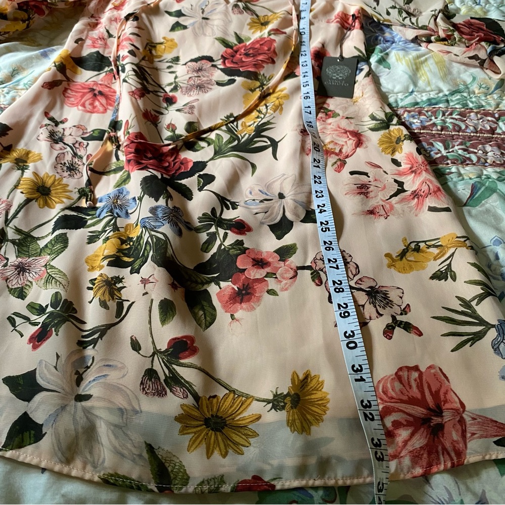 Vince Camuto NWT Floral Long Sleeve midi Dress size 10 - Picture 8 of 9